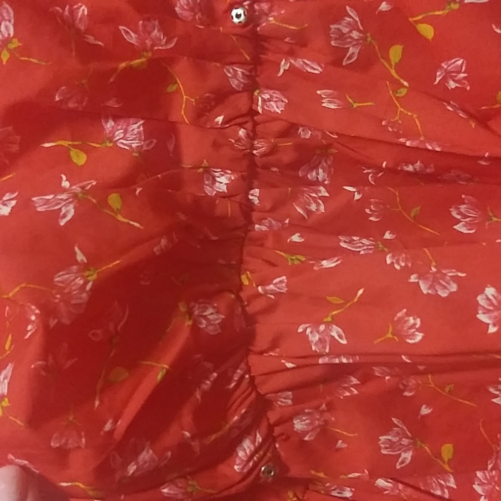 ZARA FLORAL ORANGE PRINT TOP - Picture 12 of 12
